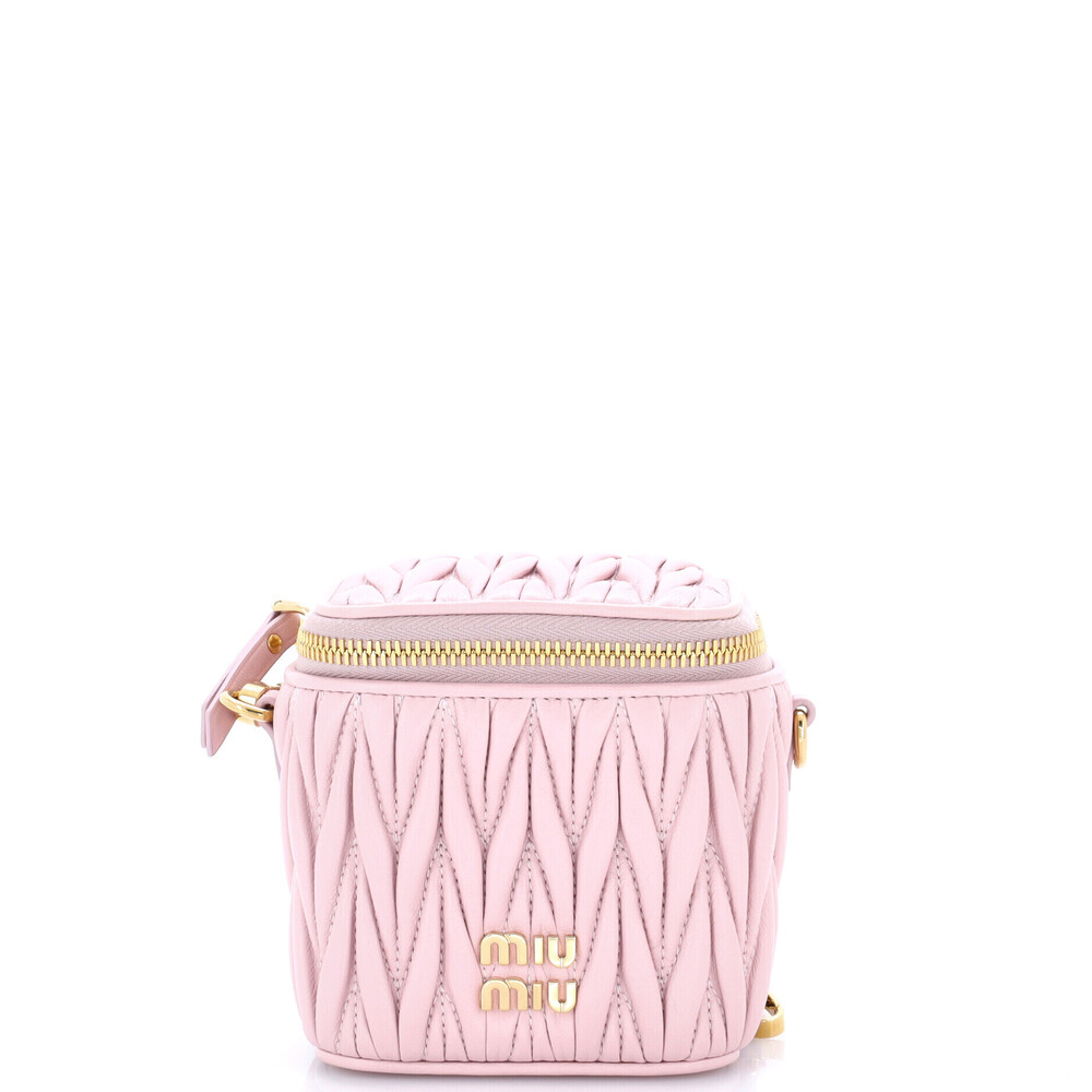 Miu Miu Micro Vanity Case Matelasse Leather